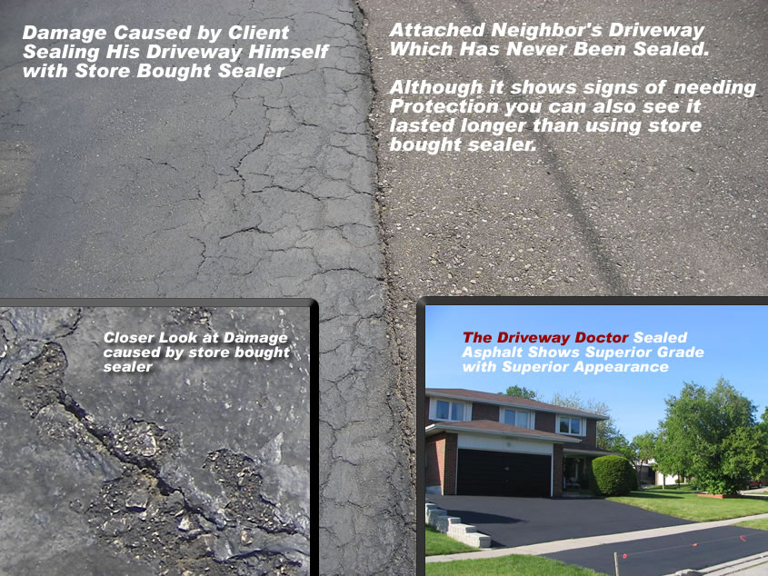 acrylic asphalt sealer damage