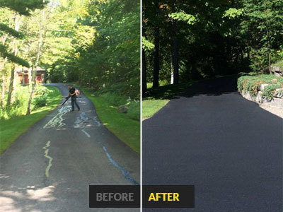 Asphalt sealing by the driveway doctor