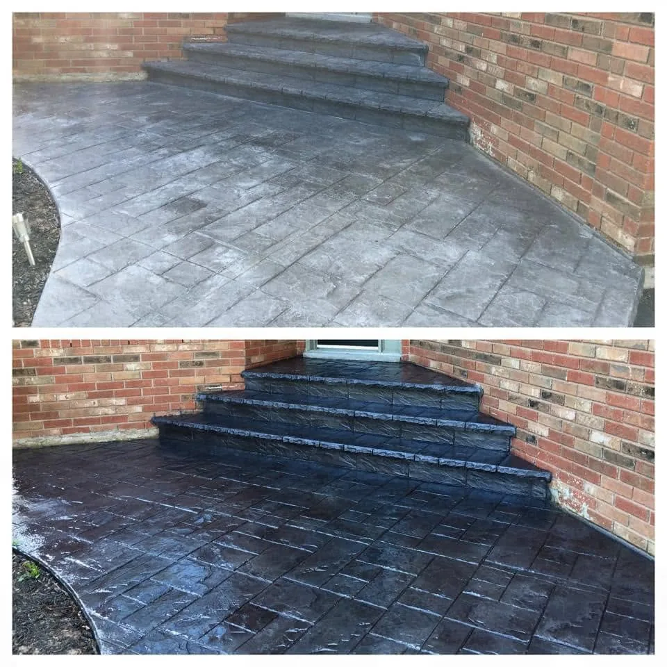 Decorative concrete steps