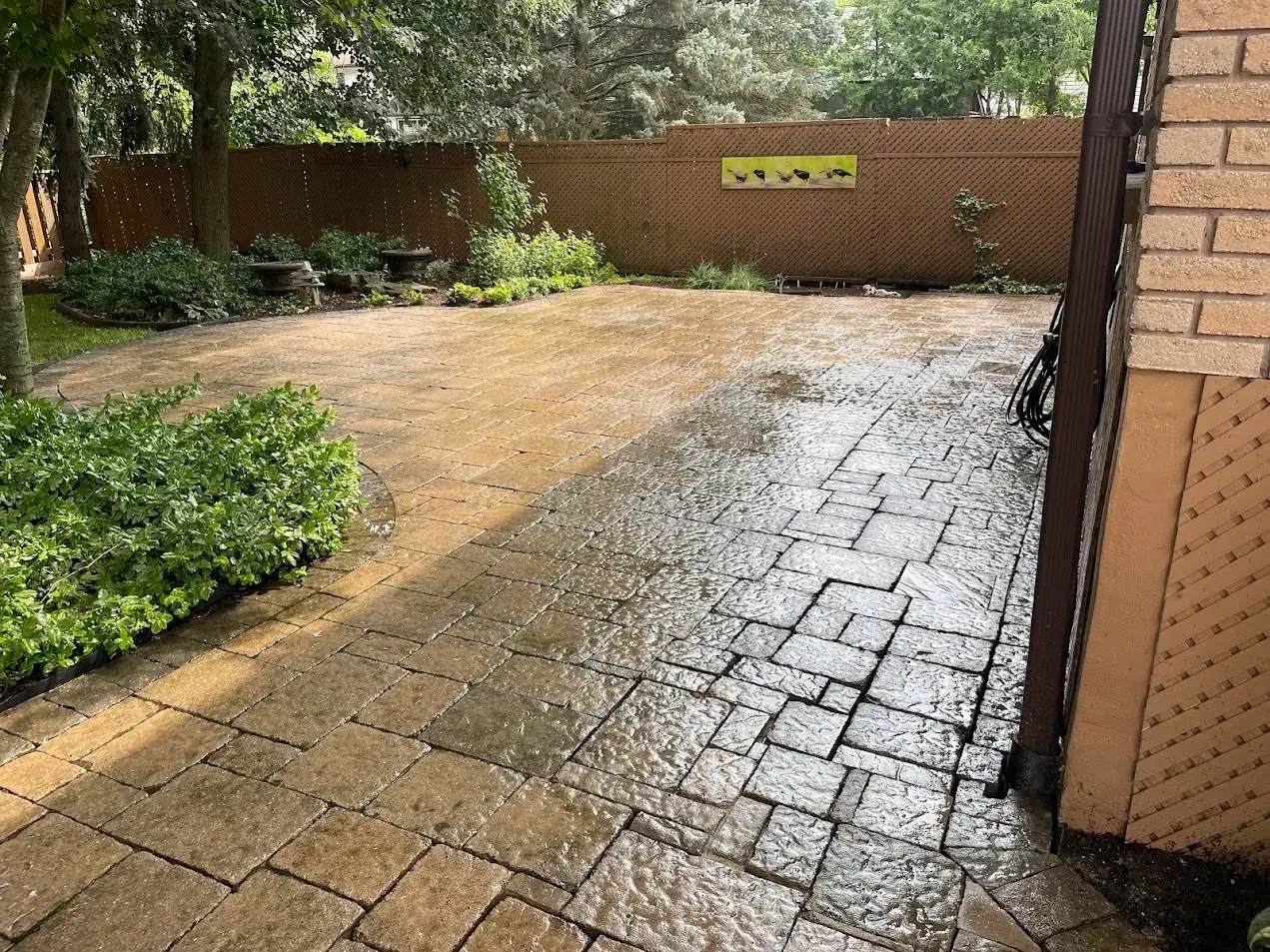 Restored interlock patio